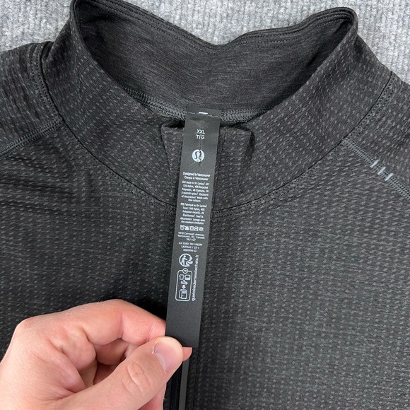 Lululemon Half Zip Pullover Men 2XL Graphite Gray Black Metal Vent Tech CLE WNBA - Picture 4 of 9